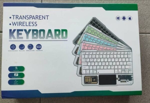 Teclado Transparente Inalámbrico Bluetooth