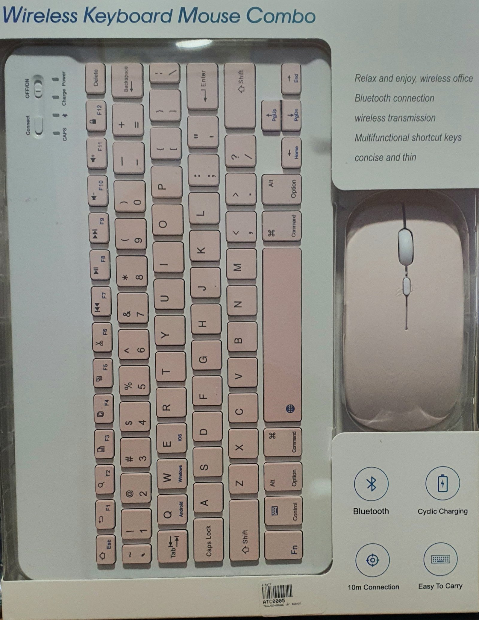 Teclado y Mouse Inalambrico Bluetooch (dos colores)