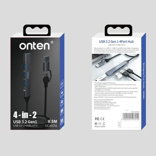 Hub USB 4 en 1 Onten