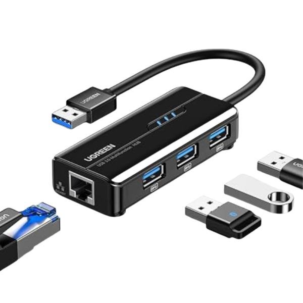 Adaptador USB 3.0 Hub con Ethernet