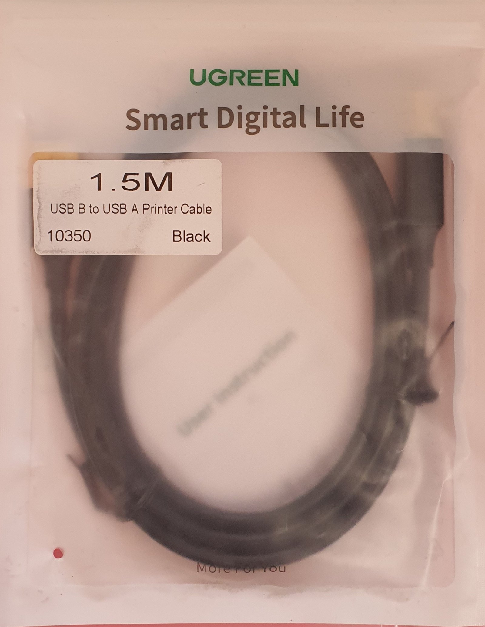 Cable USB 1.5M UGREEN Impresora