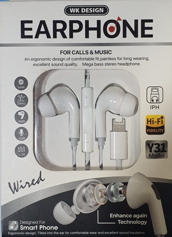 Auriculares WK Diseño Y31 iPhone lightning
