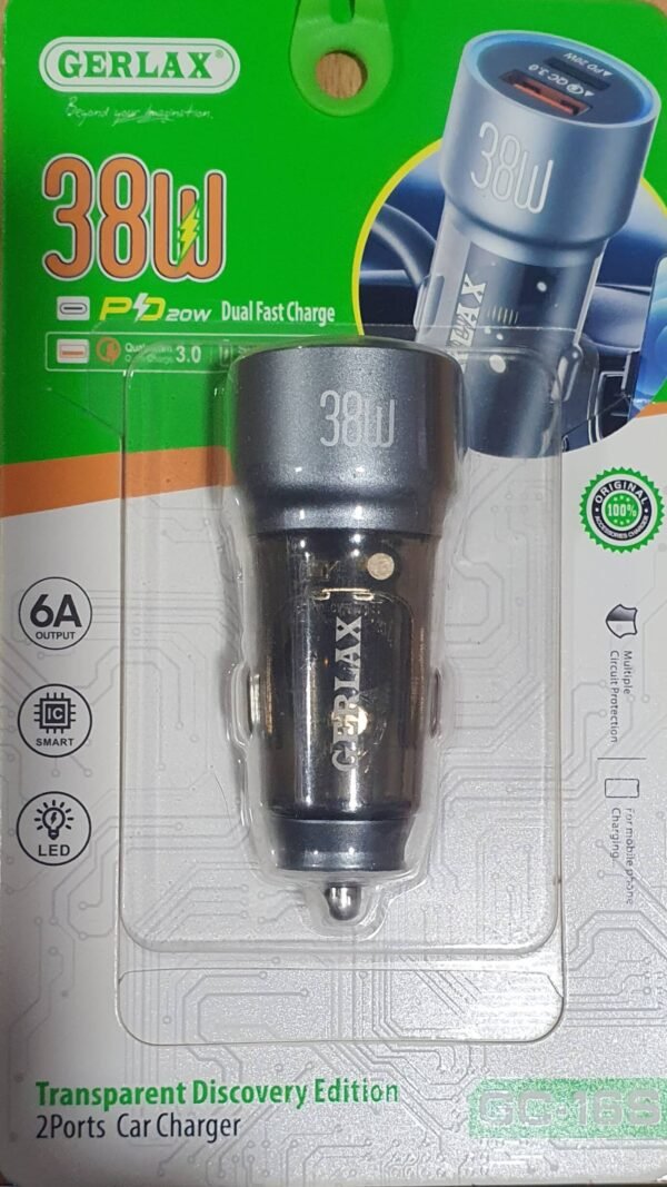 Cargador de Carro Gerlax 38w