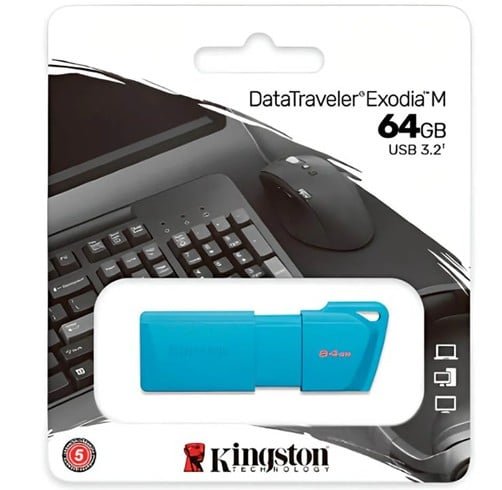 Kingston Datatraveler Exodia  64 GB USB 3.2  Celeste