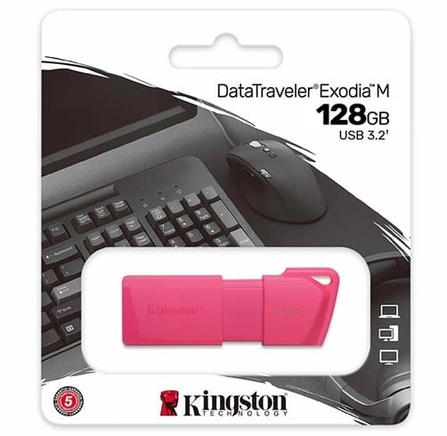 kingston datatraveler exodia 128 GB USB 3.2 Rosada