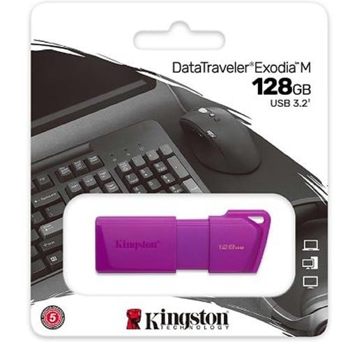 kingston datatraveler exodia 128 GB USB 3.2 Morado