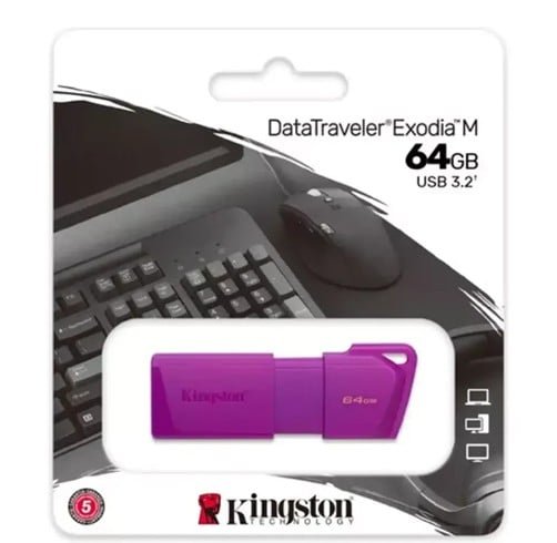 kingston datatraveler exodia  64 GB USB 3.2 Morado