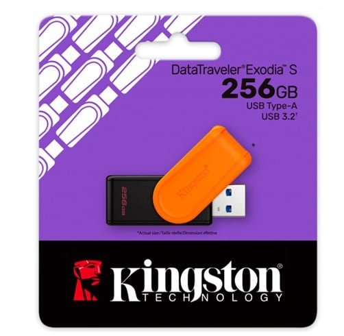 Kingston DataTraveler Exodia S 256 GB – Negro/Naranja – DTXS/256GB