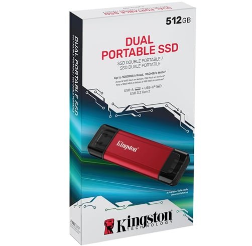 SSD Externo Kingston 512GB Dual Portable