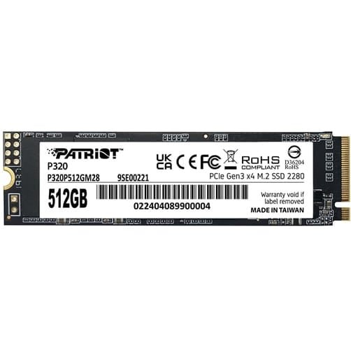 Patriot P320 512 GB PCIe Gen3 x4 – P320P512GM28