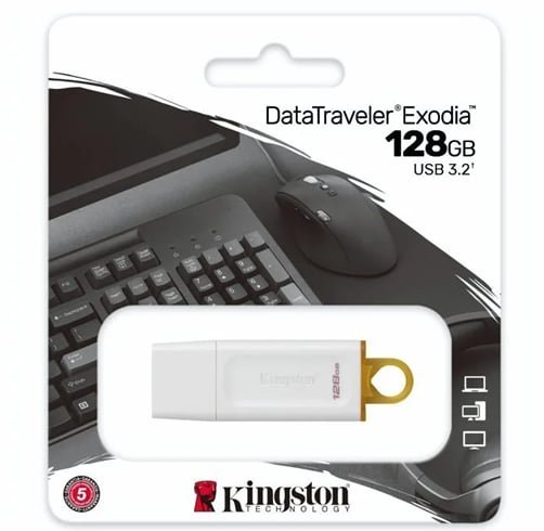 kingston Data traveler Exodia -128GB – Blanca – KC-U2G128-5R