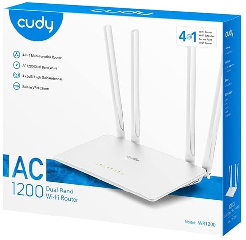 Router Cudy AC1200 – Dual Band – Blanco – WR1200_EU