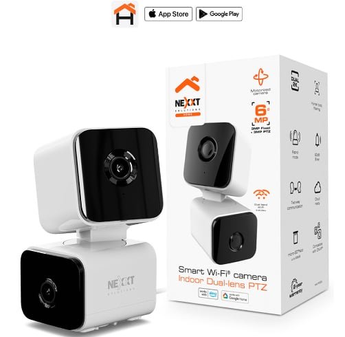 Camara Inteligente de Dos Lentes – Dual 2K – 6MP – Blanca – NHC-IP30DL