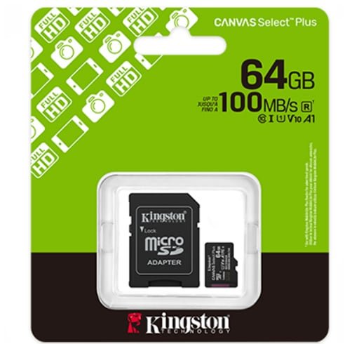Micro SD Kingston Canvas Select Plus 64GB – SDCS3/64GB