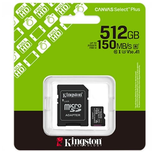 Micro SD Kingston Canvas Select Plus 512GB – SDCS3/512GB
